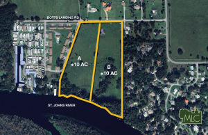 riverfront residential development property aerial
